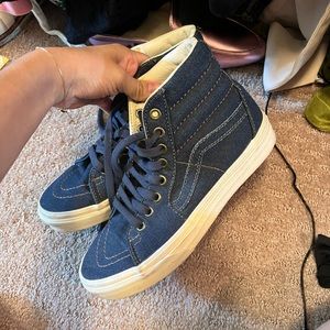 cute denim high top vans 💙
